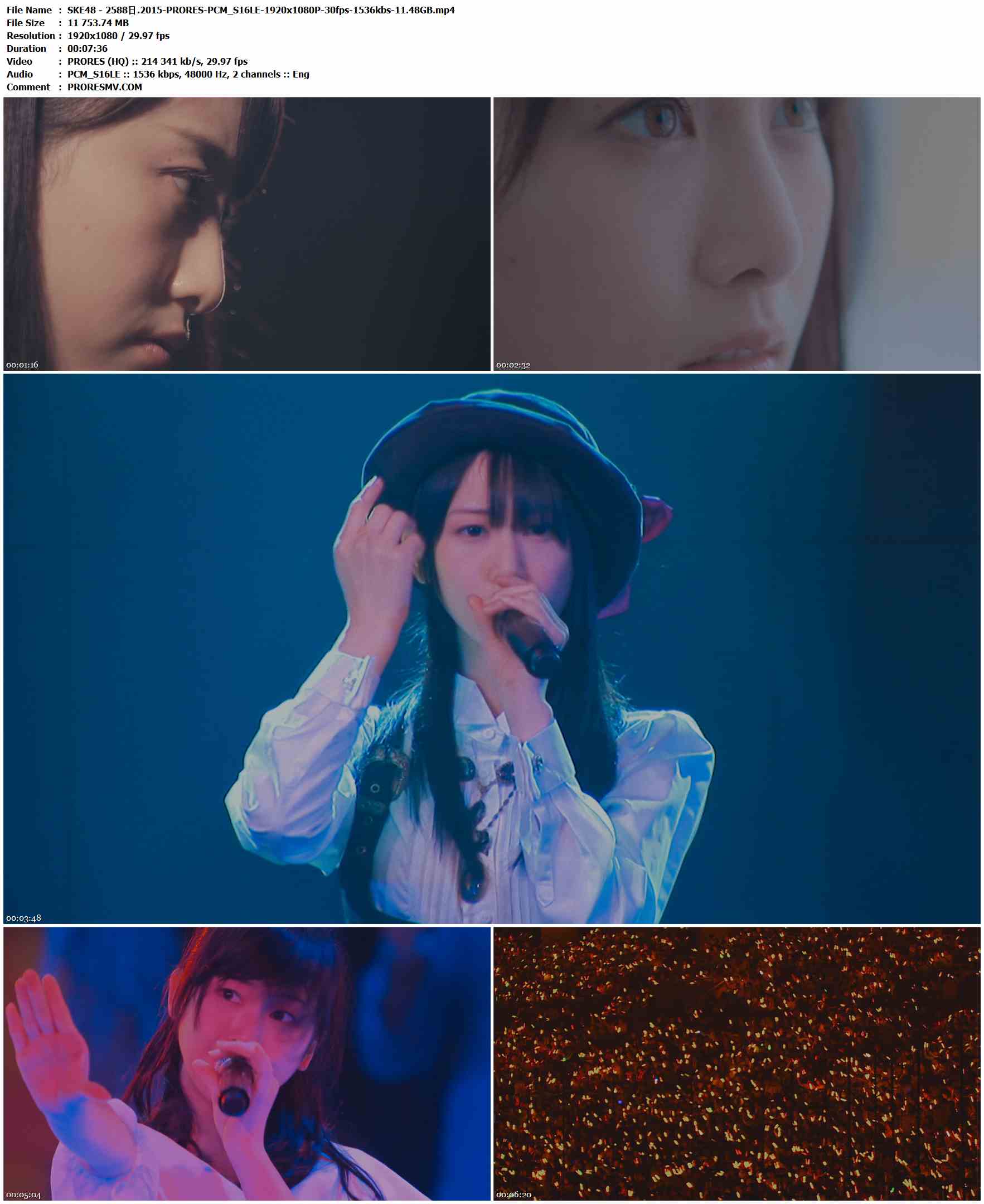 SKE48 - 2588日.2015-PRORES-PCM_S16LE-1920x1080P-30fps-1536kbs-11.48GB官方MV_高清MV